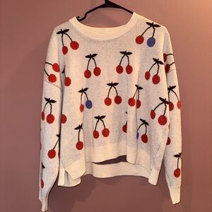 Madewell Cherry Bomb Size XL Knit Sweater